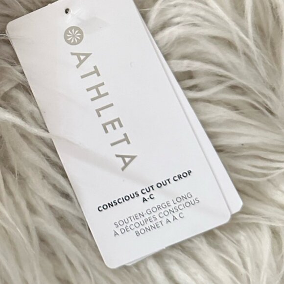 Athleta Conscious cut out crop A-C sports bra crop top‎ tank Large NWT - Picture 6 of 8